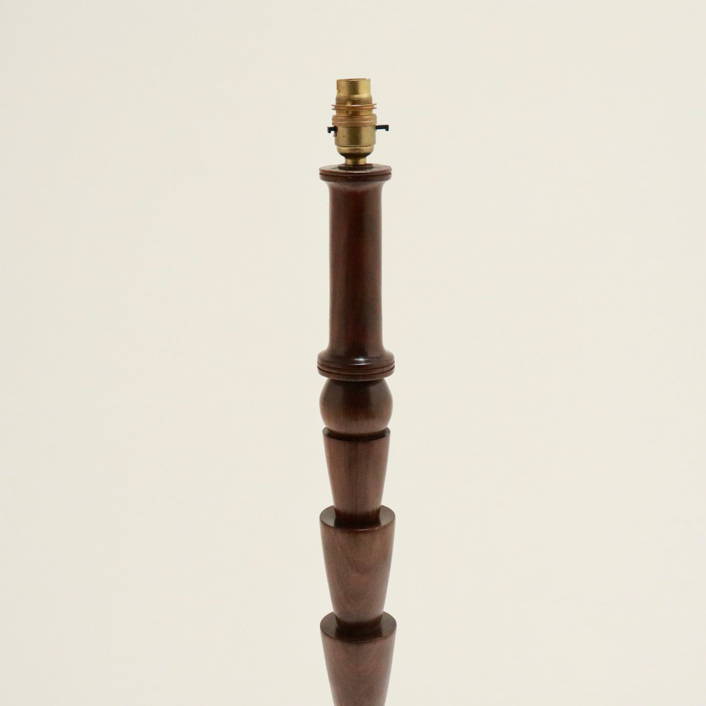 Upper stem detail with brass lampholder.