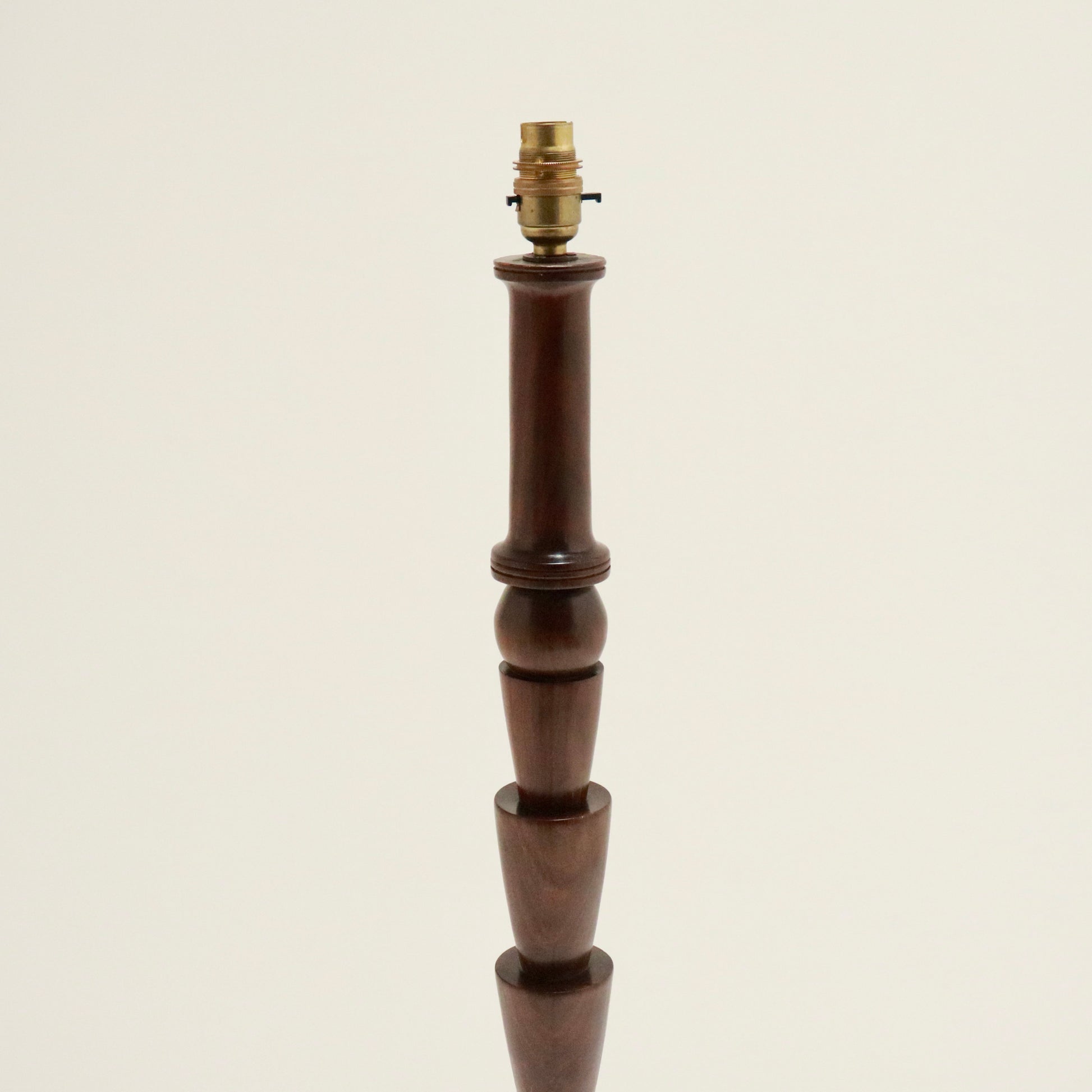 Upper stem detail with brass lampholder.
