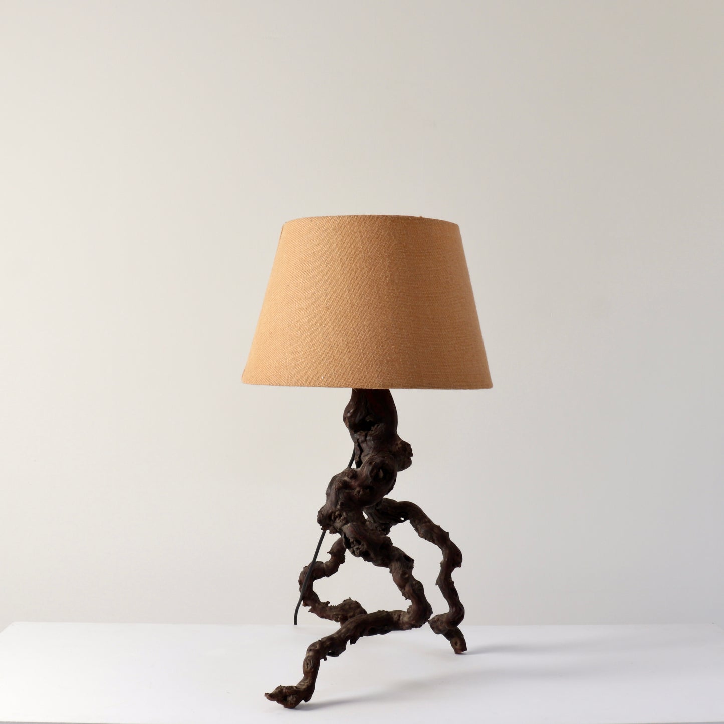 Vintage Italian Olive Root Lamp