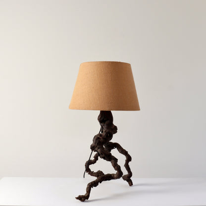 Vintage Italian Olive Root Lamp