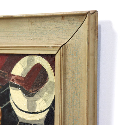 Mid Century abstract oil on board