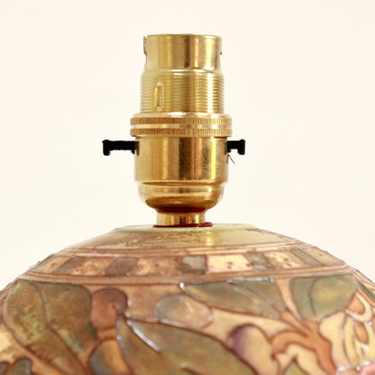 Brass lamp holder detail rewired vintage lamp