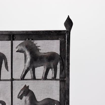 Atelier Marolles wrought iron fire screen