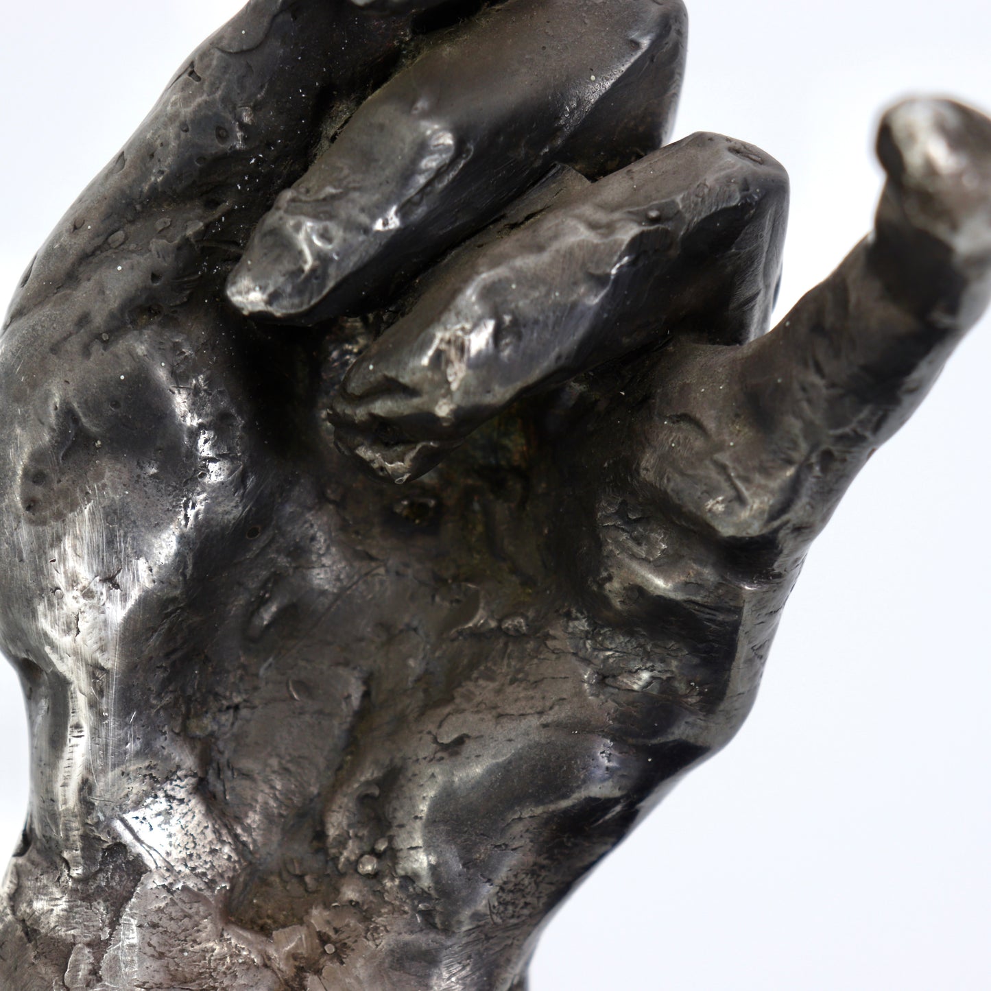 Silver plated Bronze Hand sculpture after Rodin