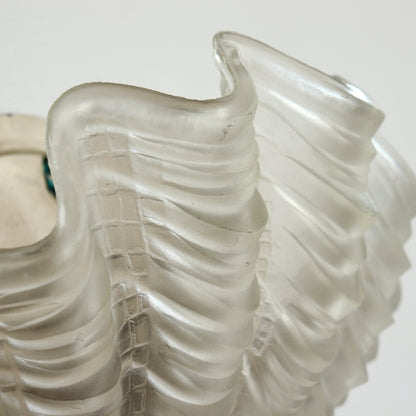 Pressed glass Art Deco wall light shade
