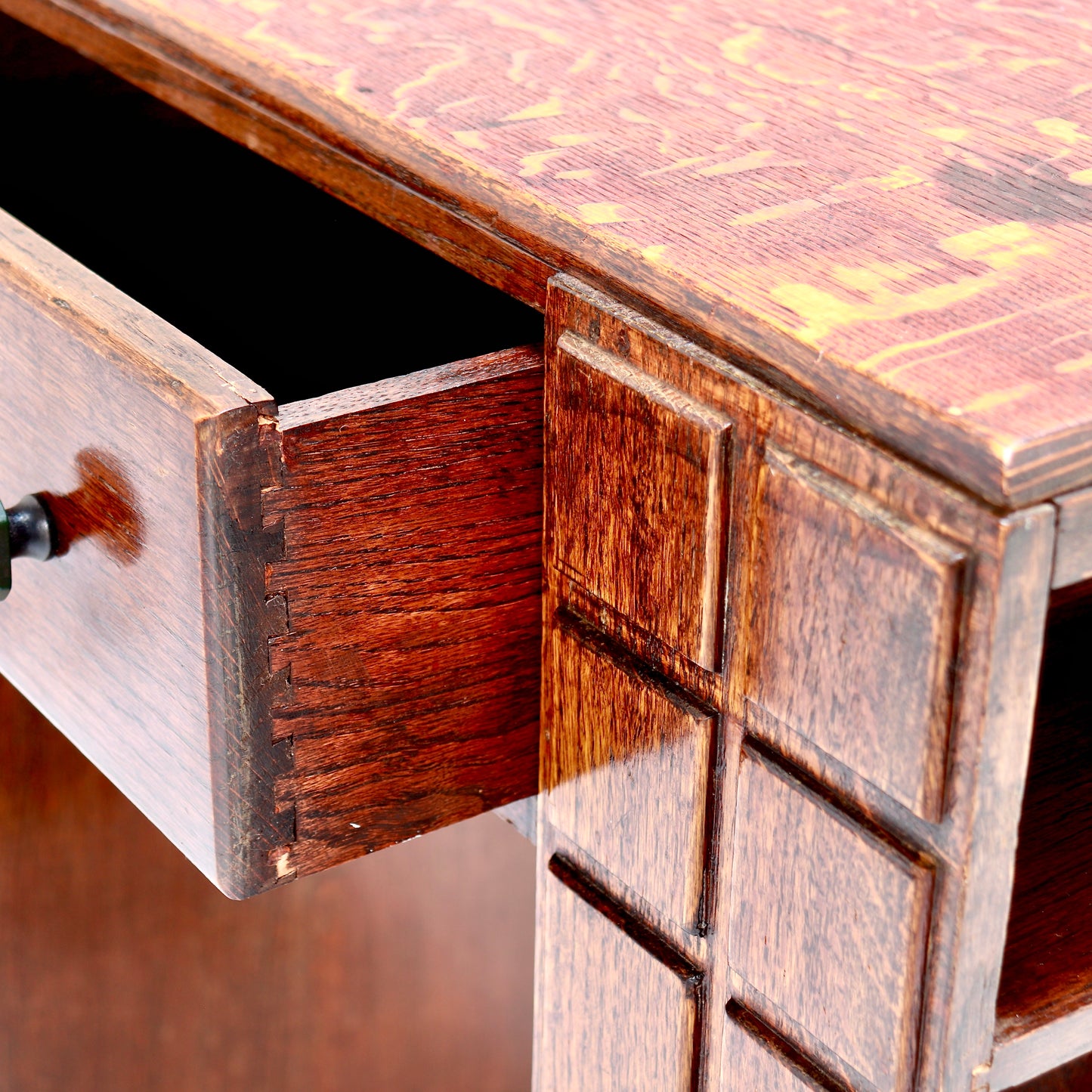 Art Deco Oak Kneehole Desk