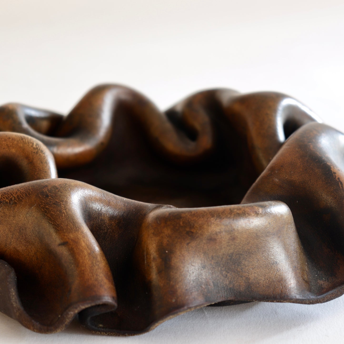 Vintage Leather Bowl