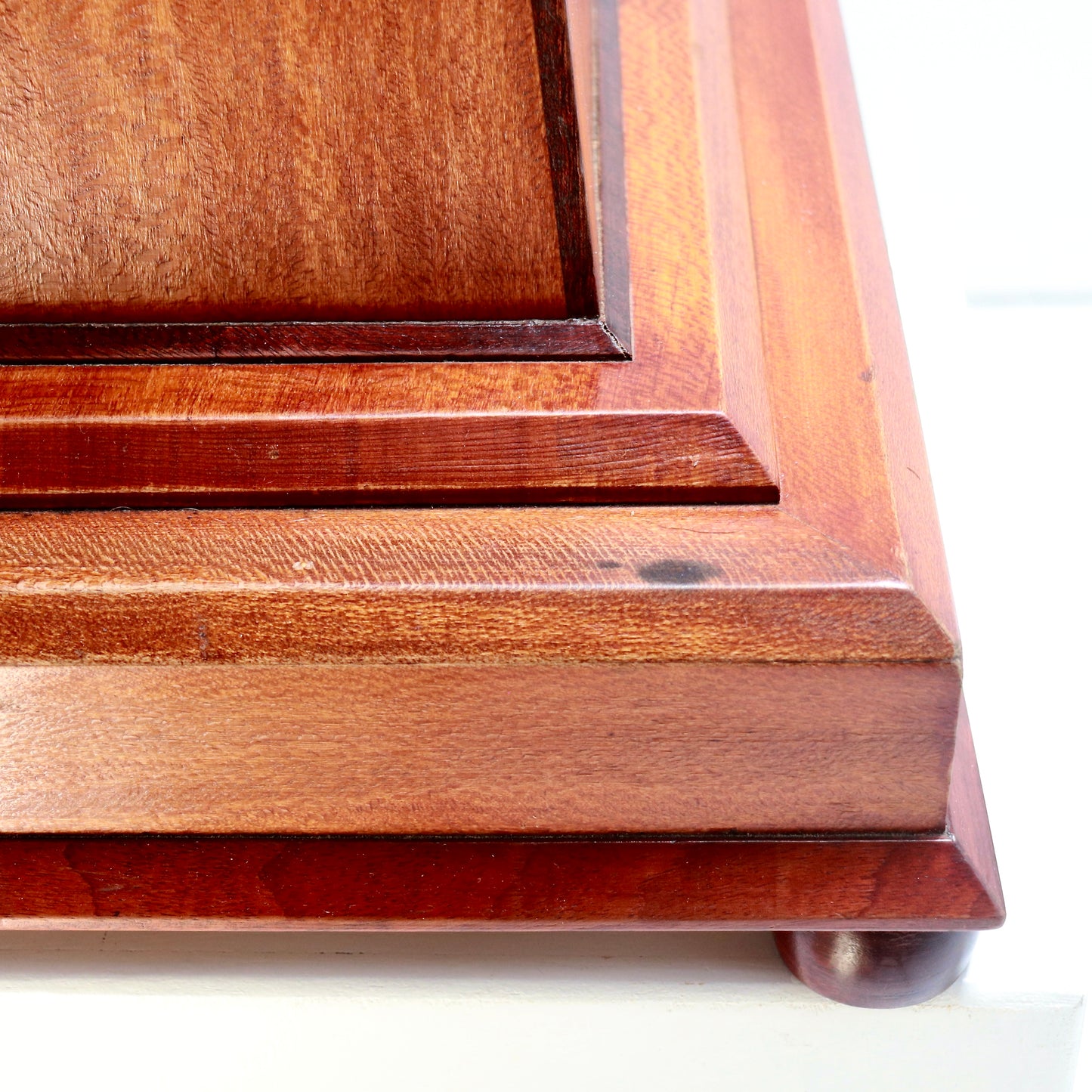 Sculptural wooden table lamp base detail