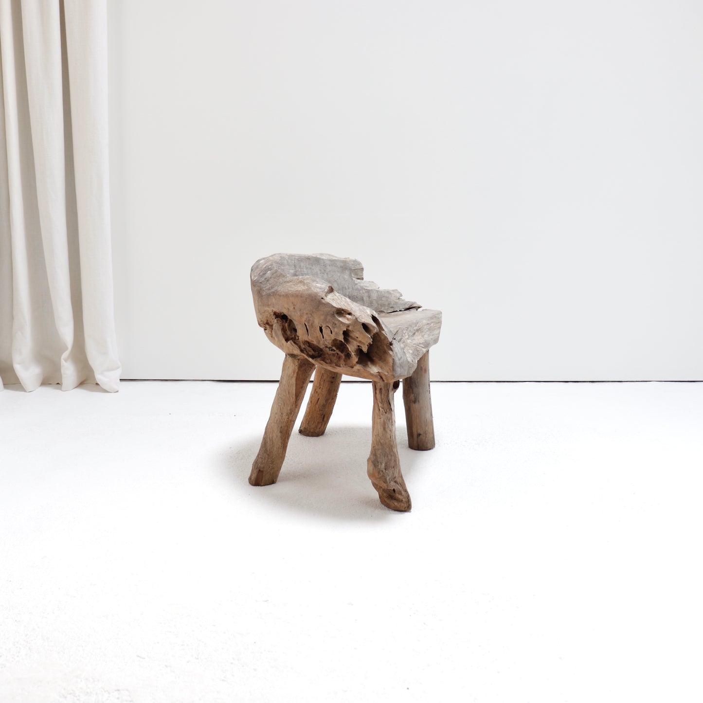 Primitive carved wood chair