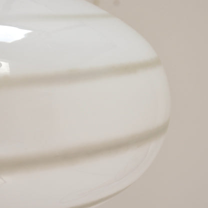 Vintage spiral opaline pendant light