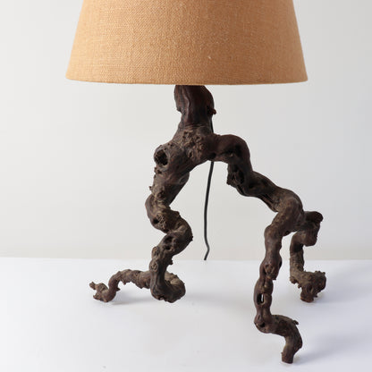 Vintage Italian Olive Root Lamp