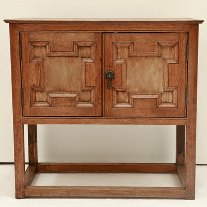 Petite Brutalist Oak Cupboard
