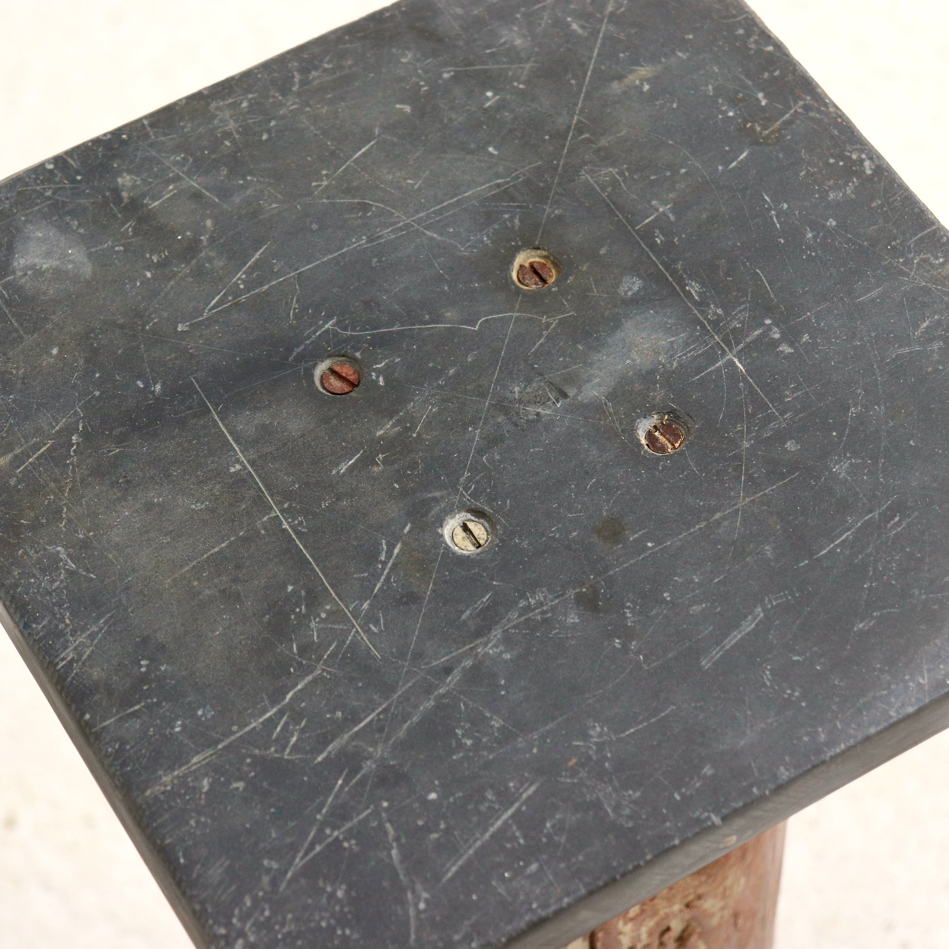 Detail of slate top with tool marks
