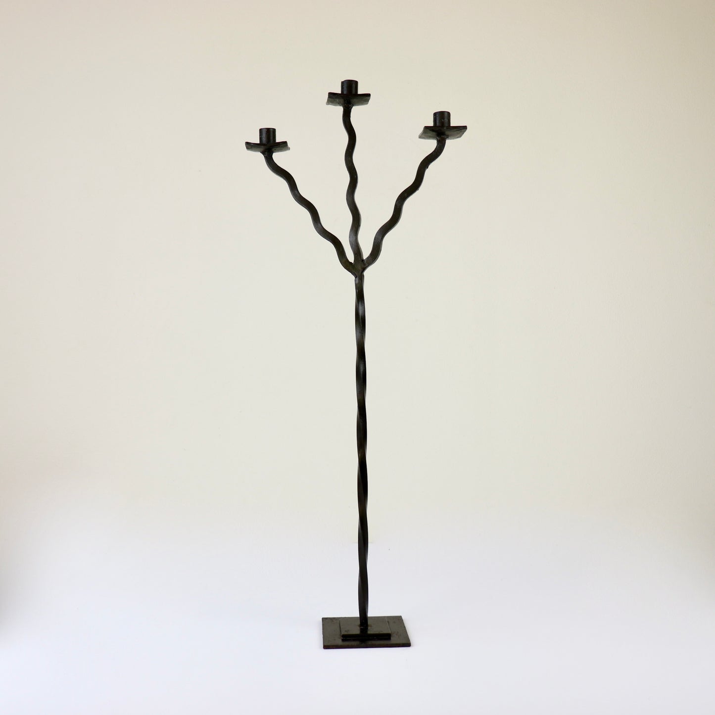 Vintage wrought iron candelabra