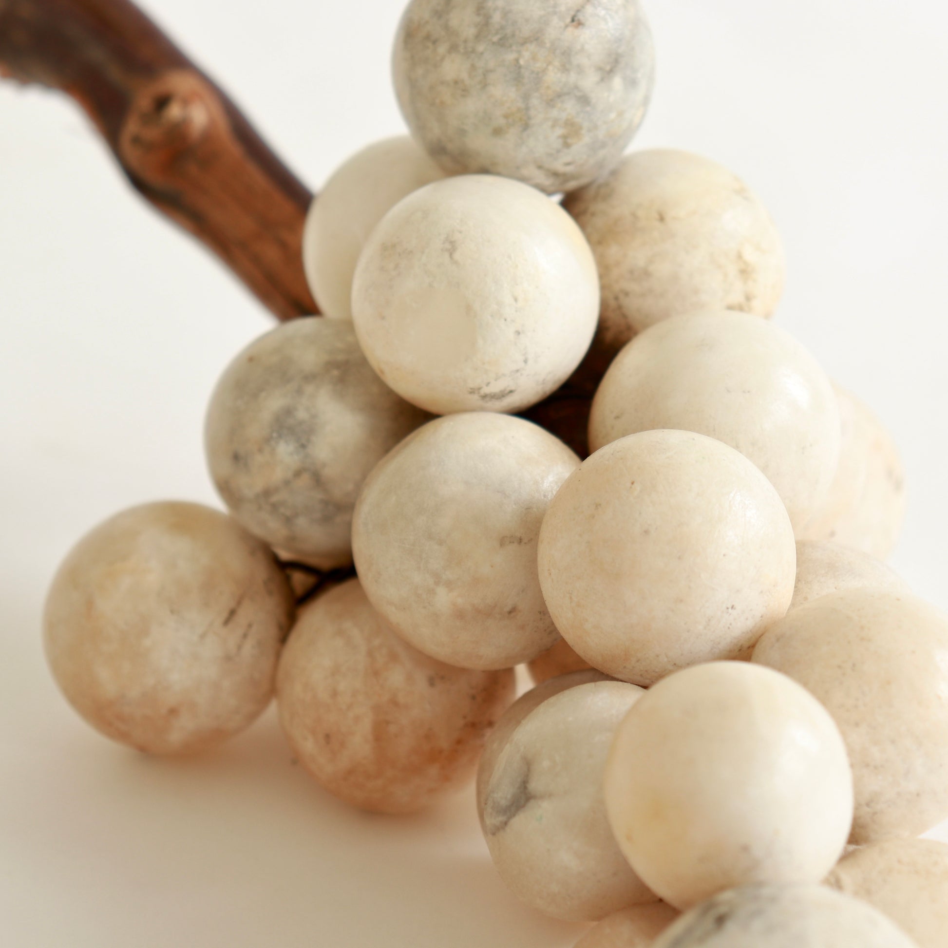 vintage marble grapes natural wood stem