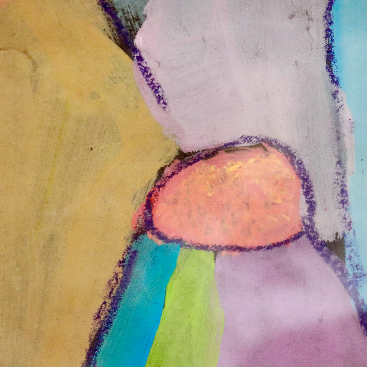 Detail of colourful vintage gouache still life
