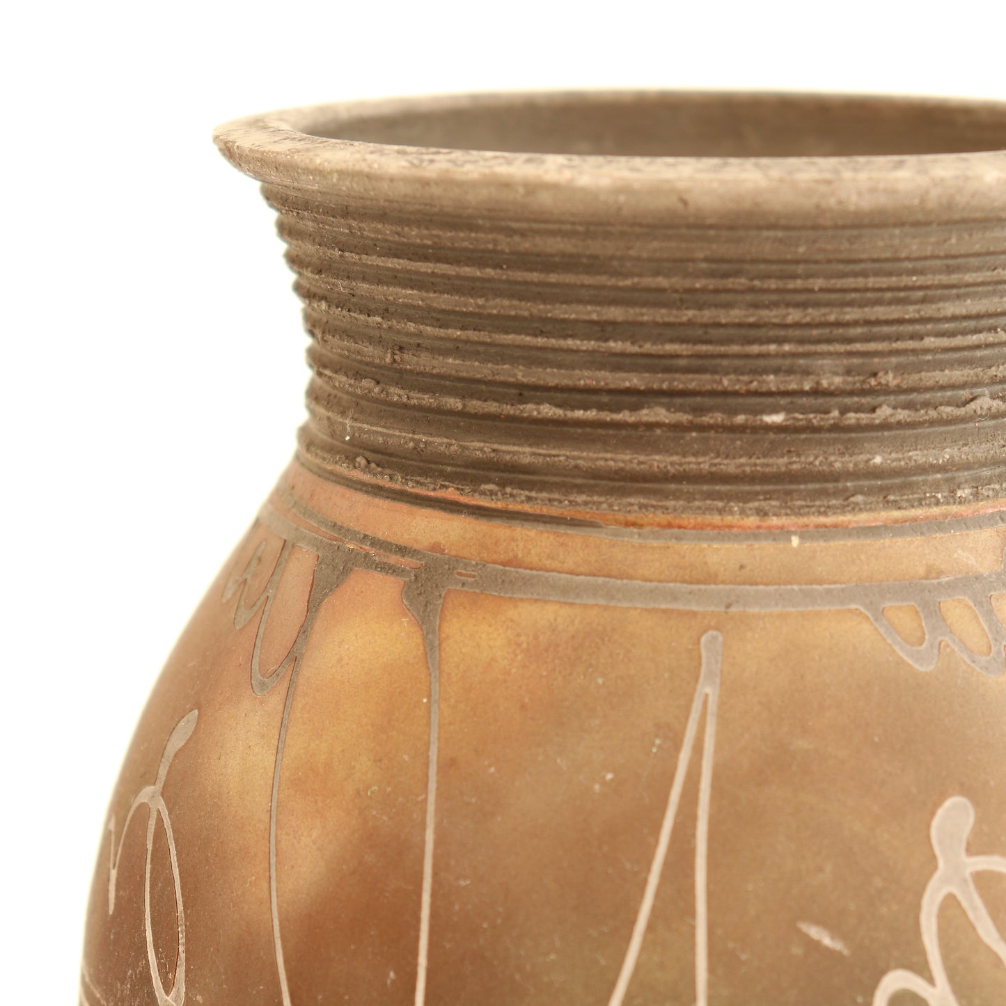 Studio Pottery Vase with Sgraffito Decoration