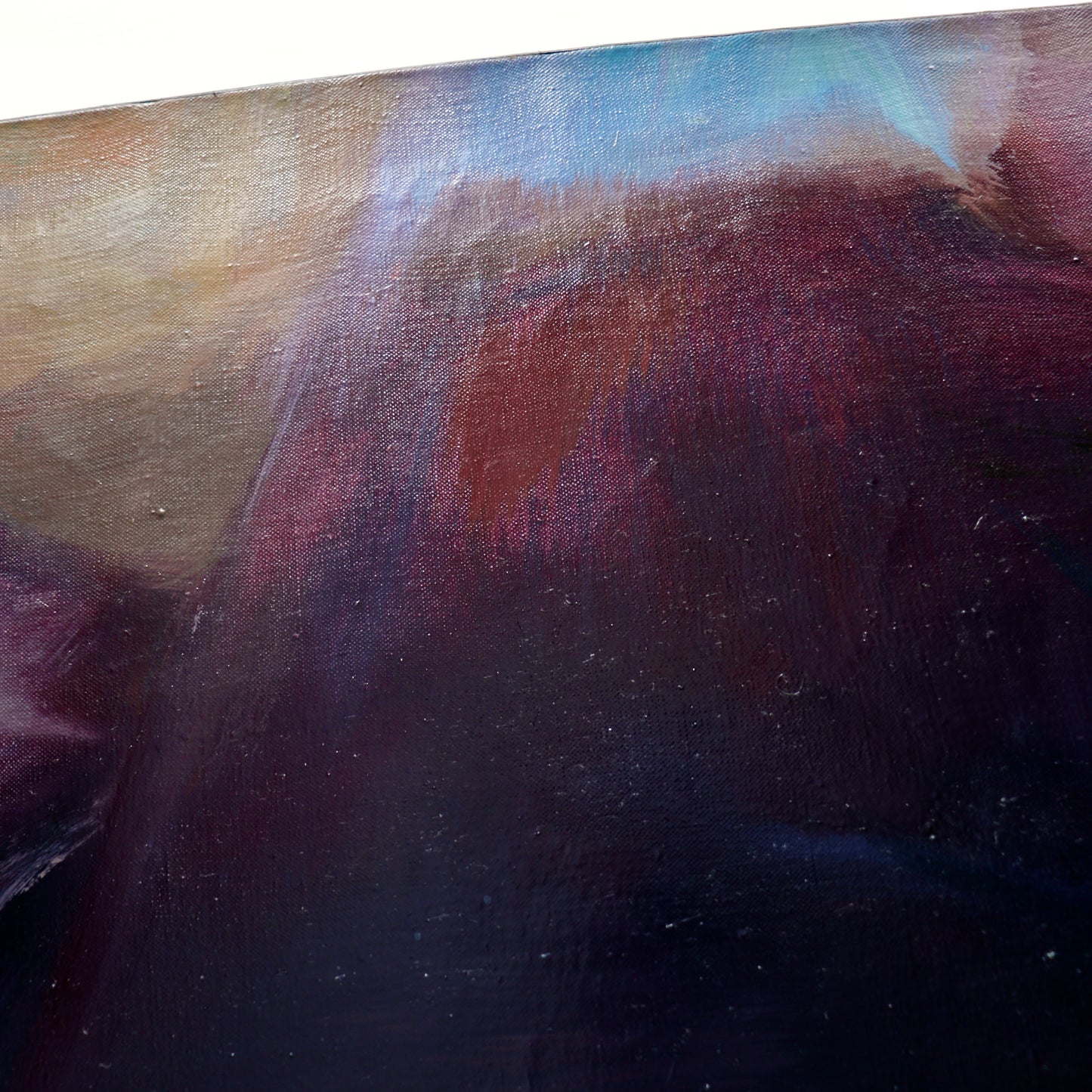 French abstract oil on canvas