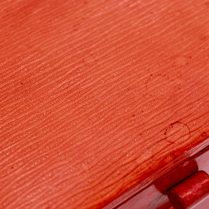 Red Leather Three-Drawer Jewellery Box