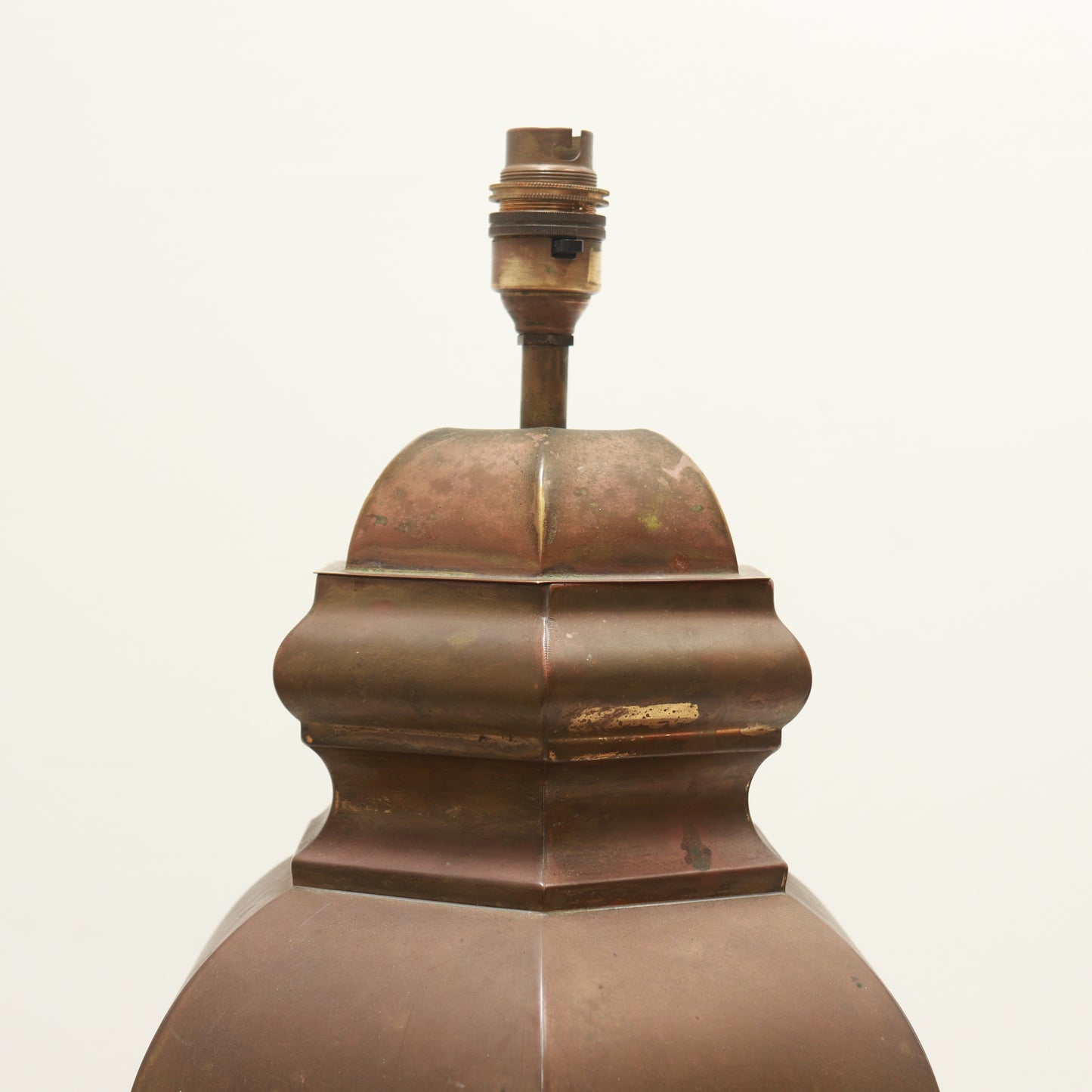 Vintage Pressed Brass Table Lamp