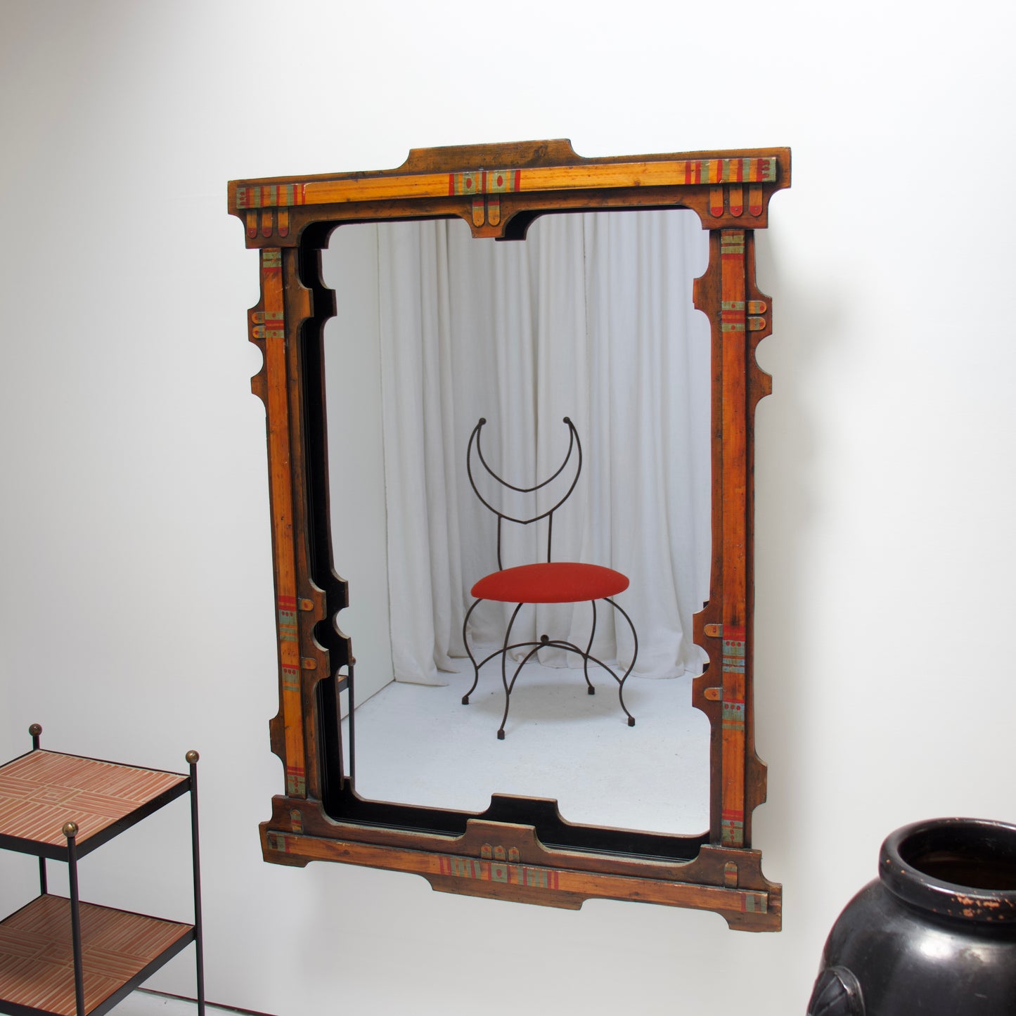 Large American Folk Art mirror