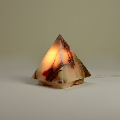 Vintage Onyx pyramid lamp