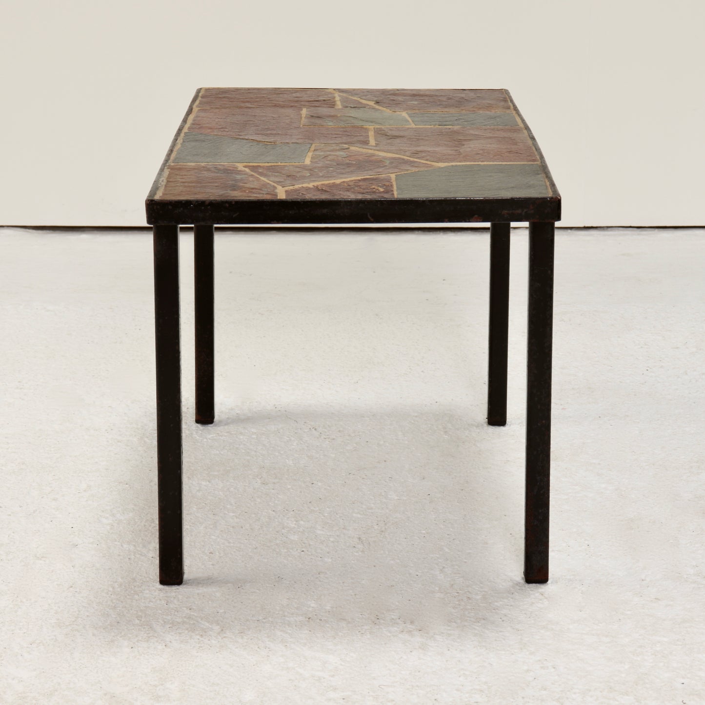 Slate mosaic side table
