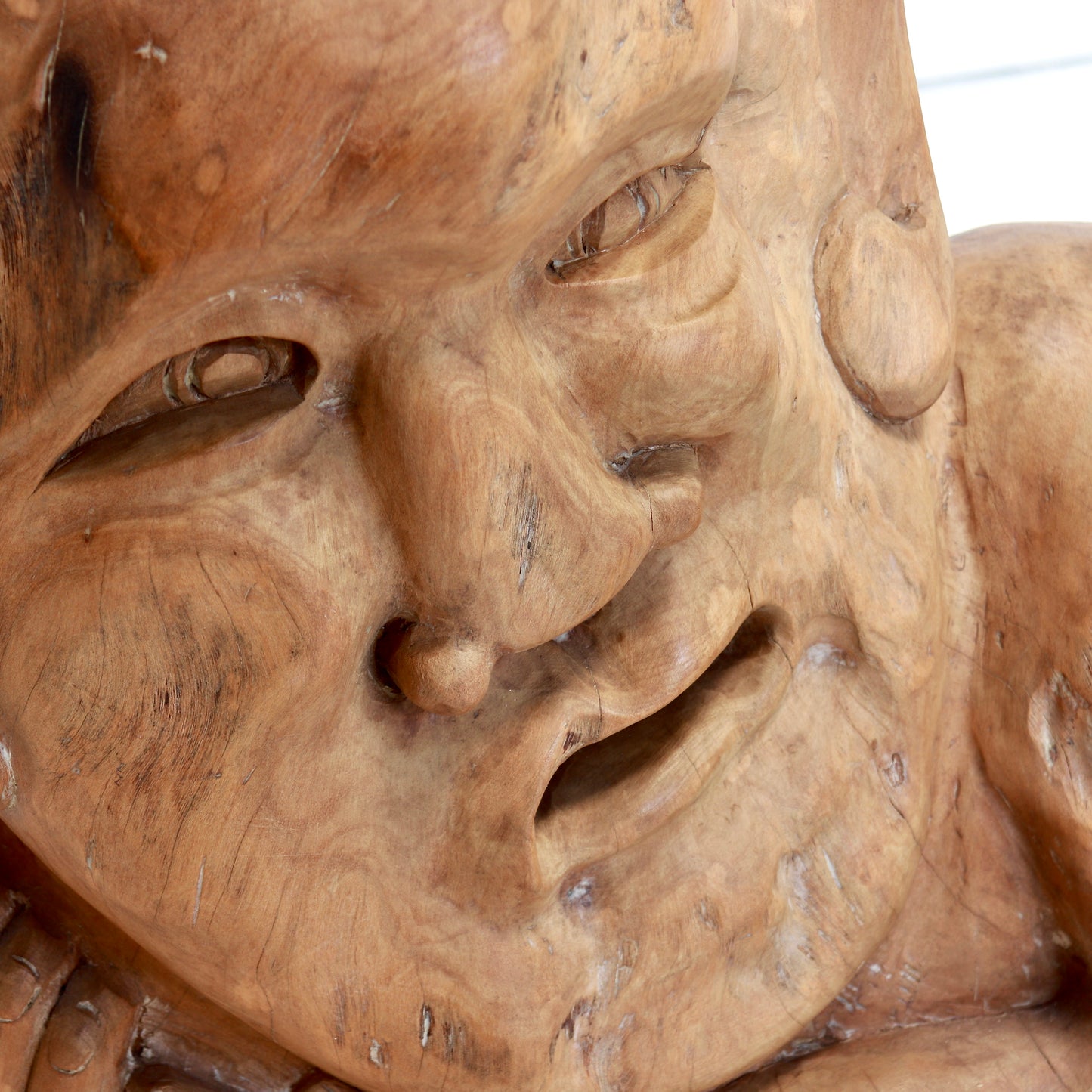 Large Hand-Carved Sculptural Side Table