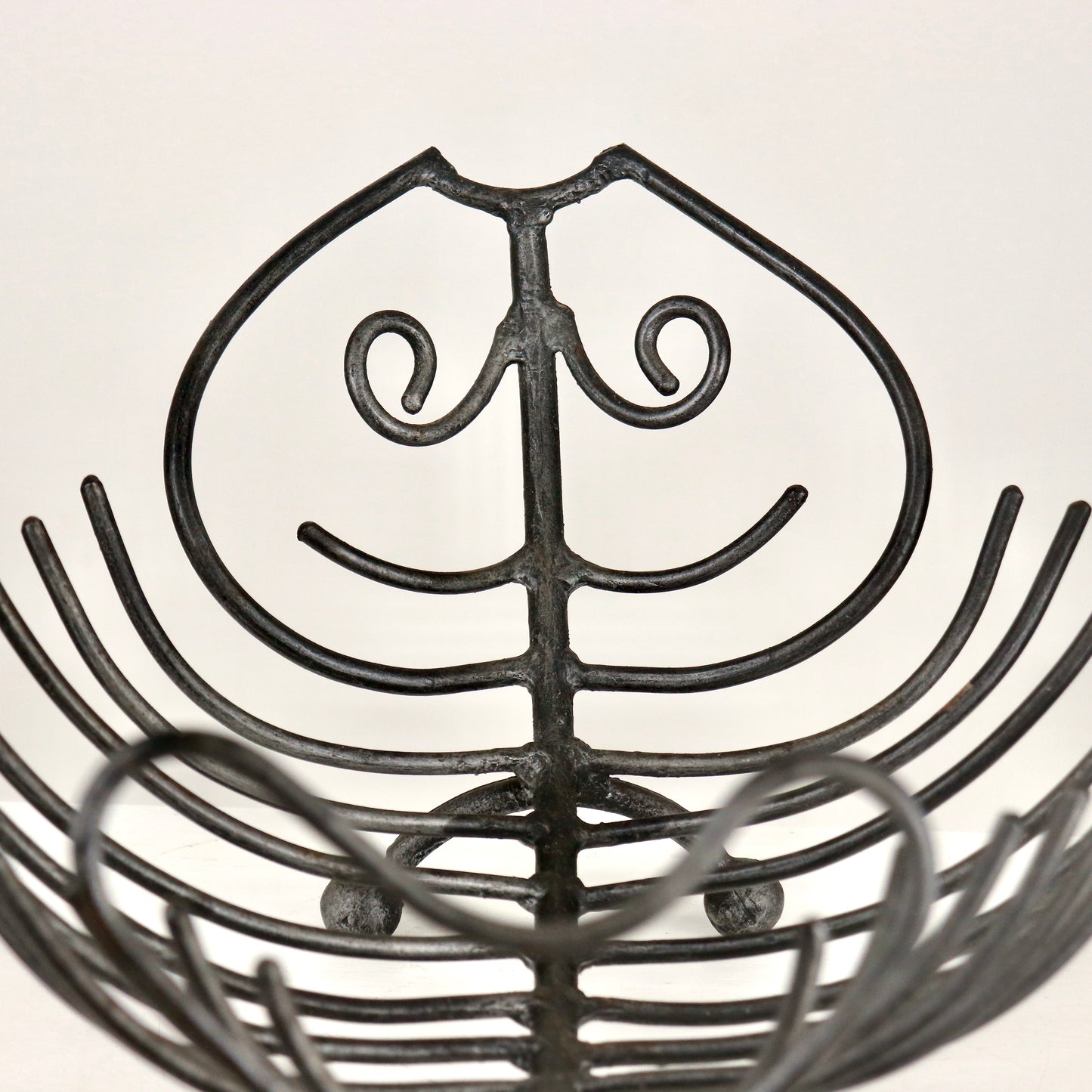 Sculptural Wrought Iron Fish Skeleton Bowl