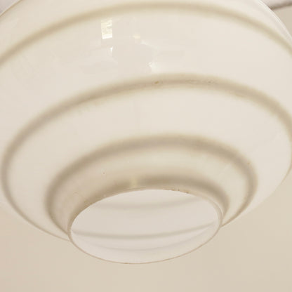 Vintage spiral opaline pendant light