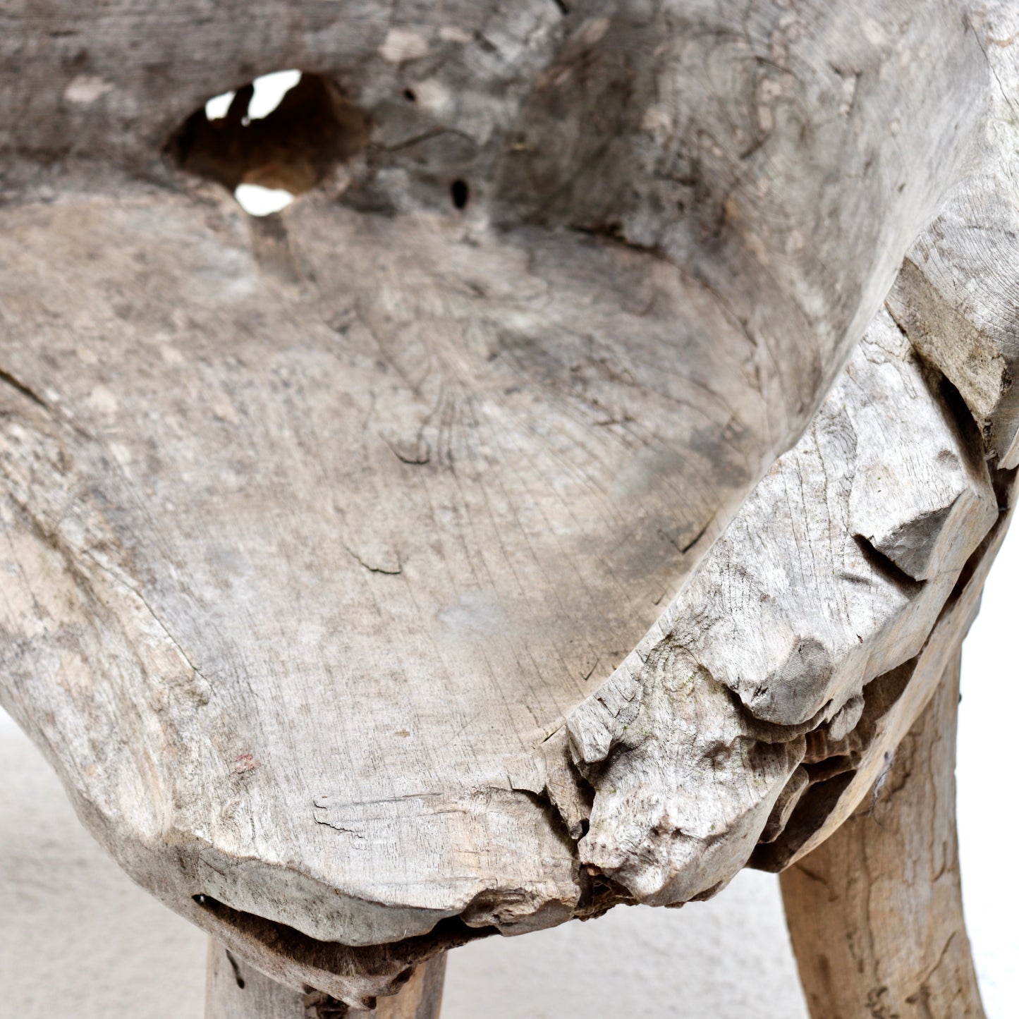 Primitive carved wood chair