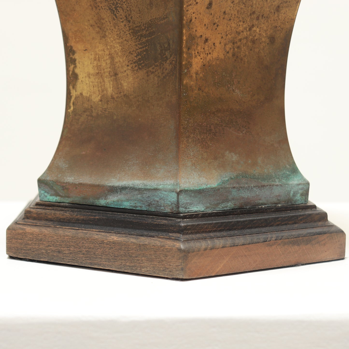 Vintage Pressed Brass Table Lamp