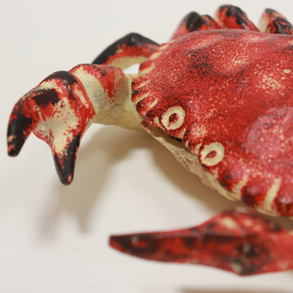 Painted Cast Iron Crab Casket