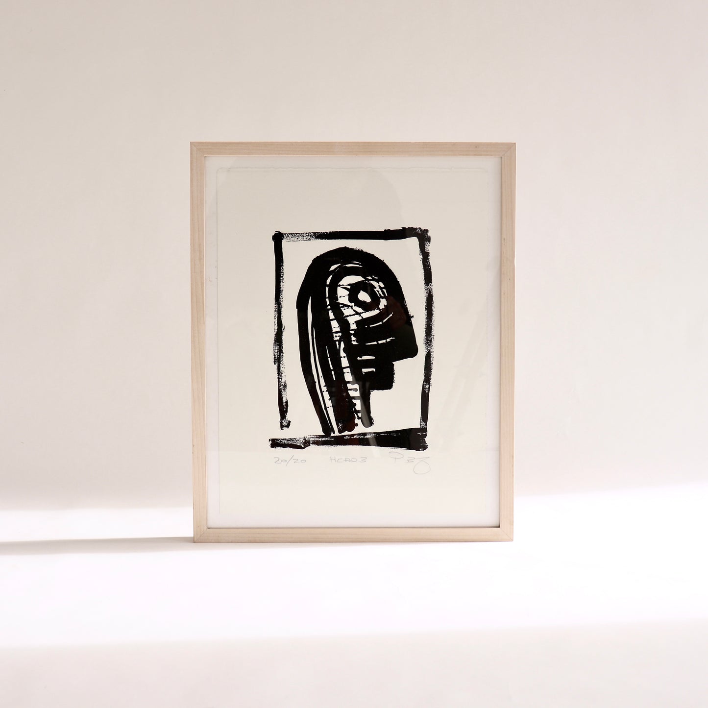 Paul Benyovits Head 3 screen print framed