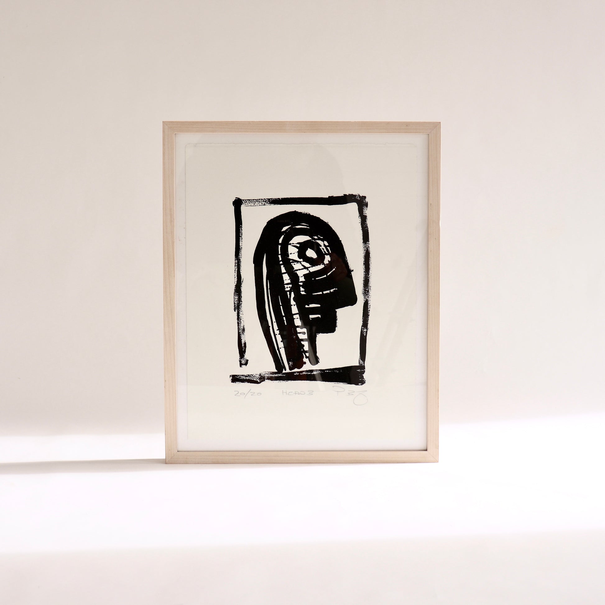 Paul Benyovits Head 3 screen print framed