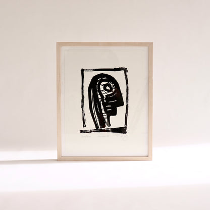 Paul Benyovits Head 3 screen print framed