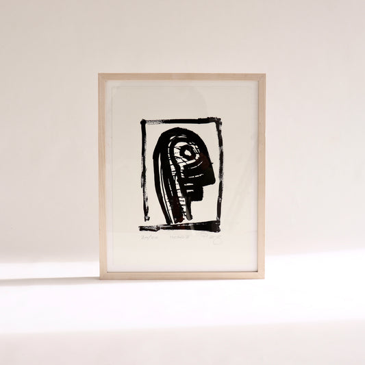 Paul Benyovits Head 3 screen print framed