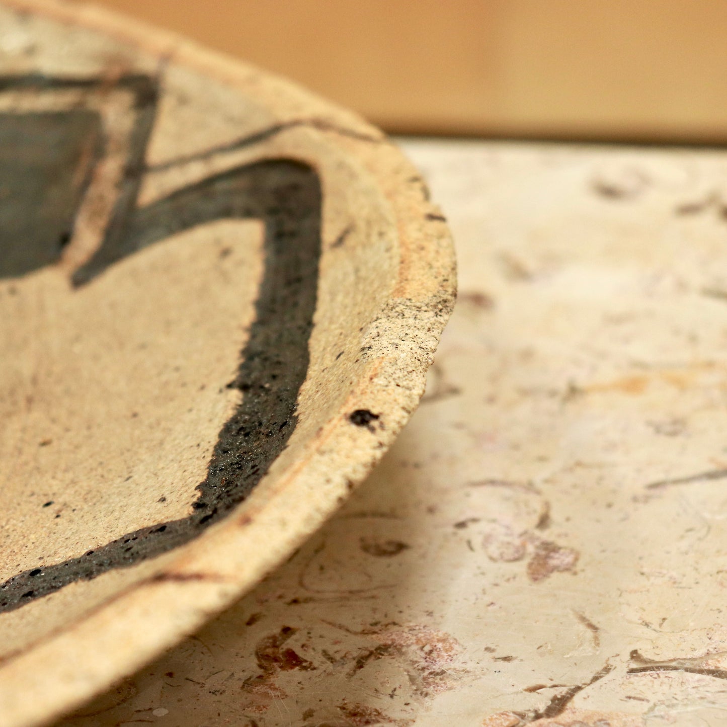 Mid-Century Studio Pottery Abstract Platter