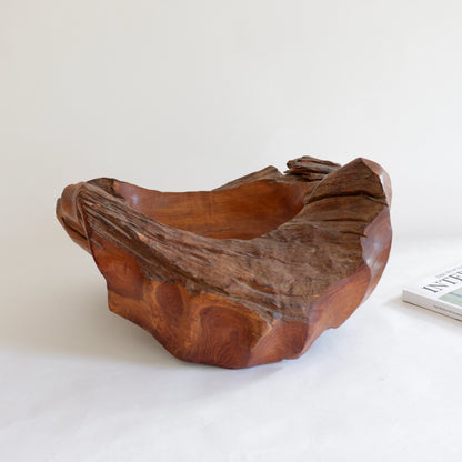 XL Carved wood bowl