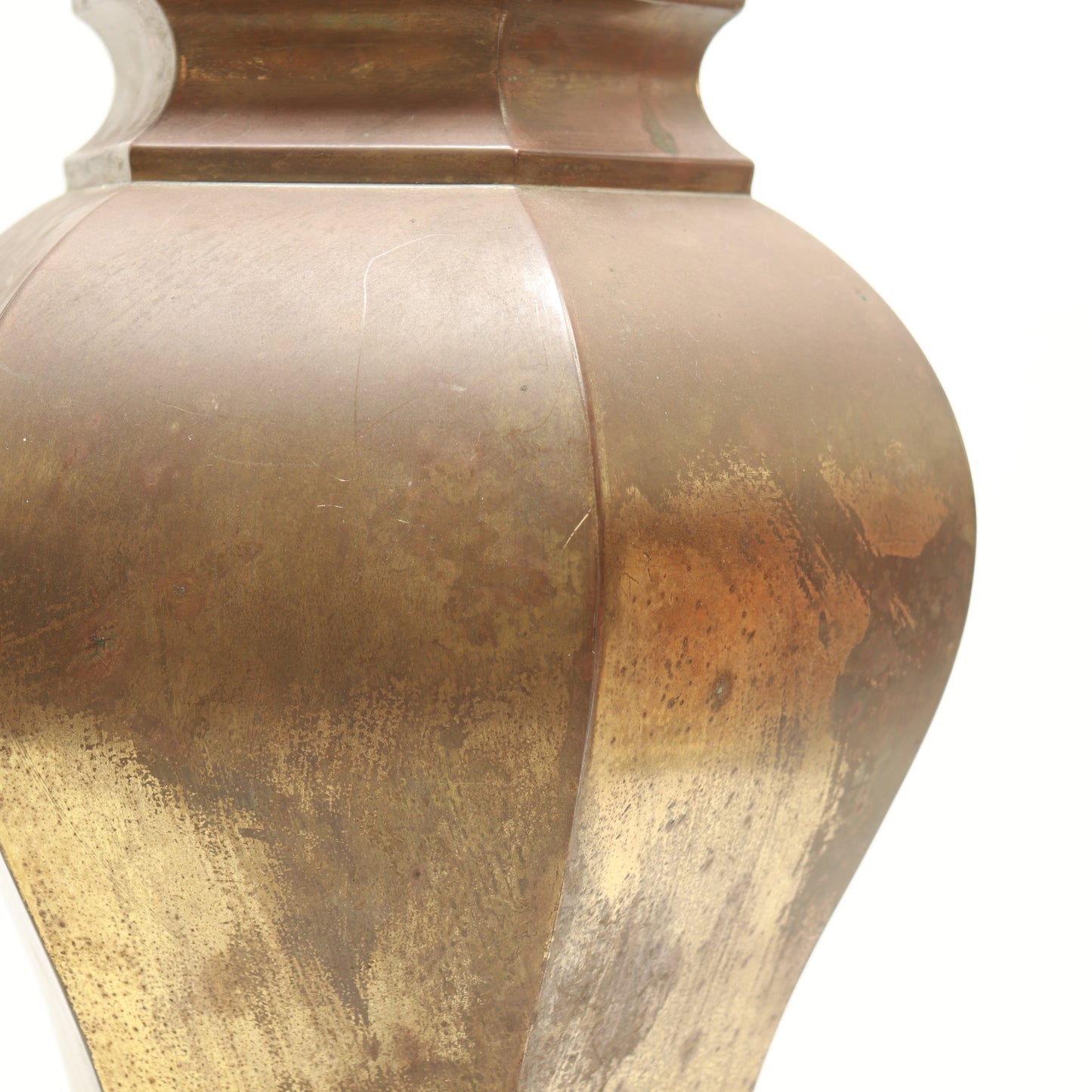 Vintage Pressed Brass Table Lamp