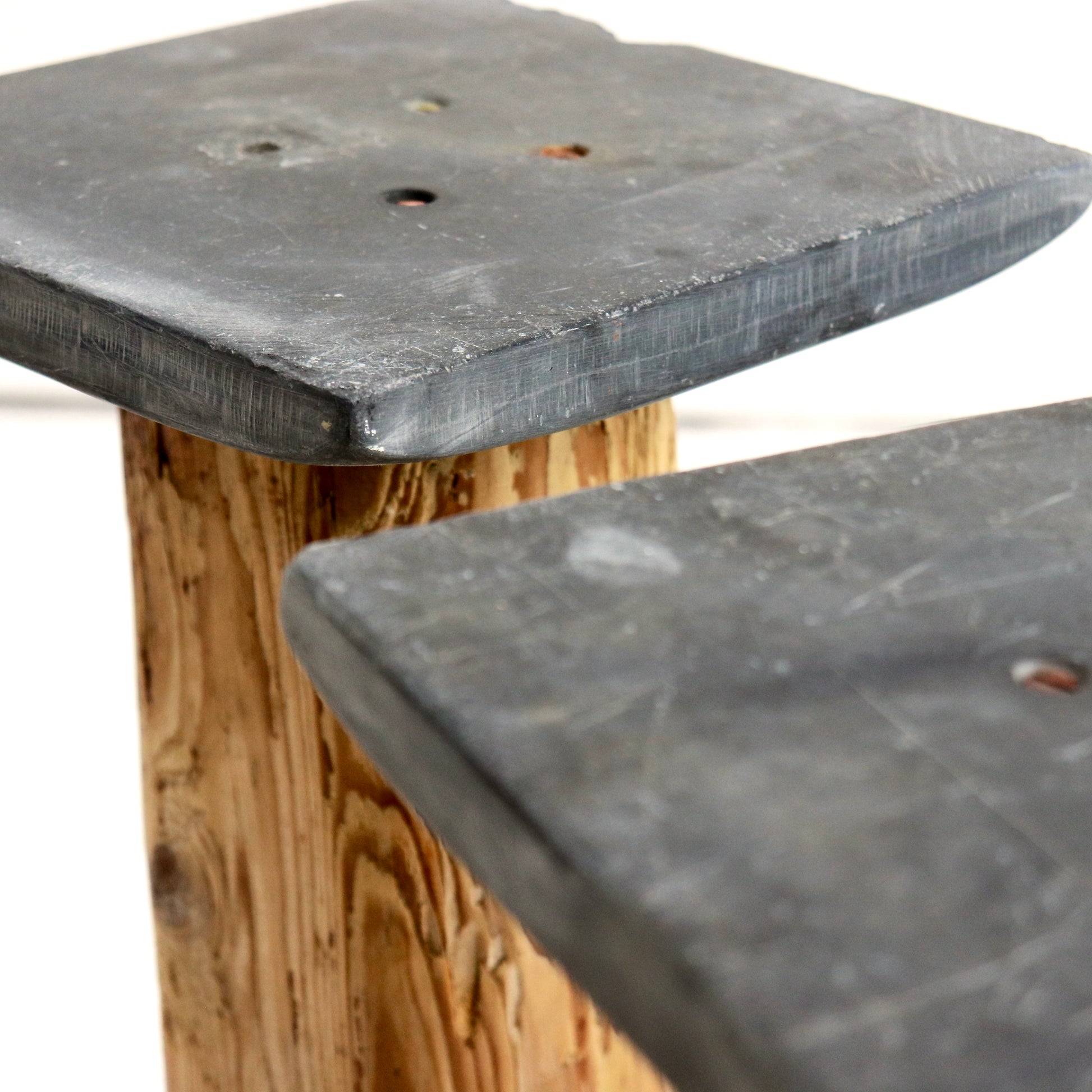 Close-up of natural grain and slate texture