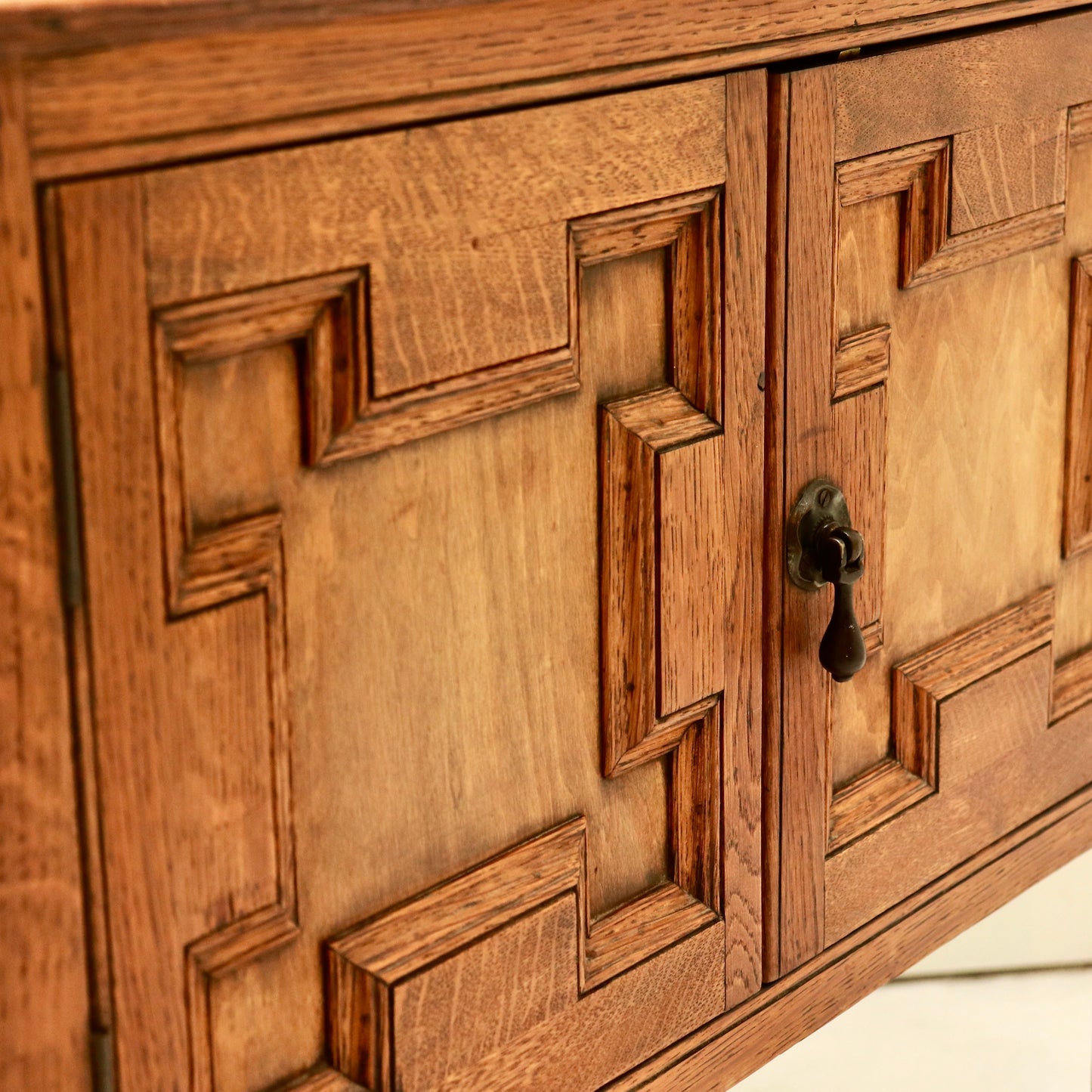 Petite Brutalist Oak Cupboard