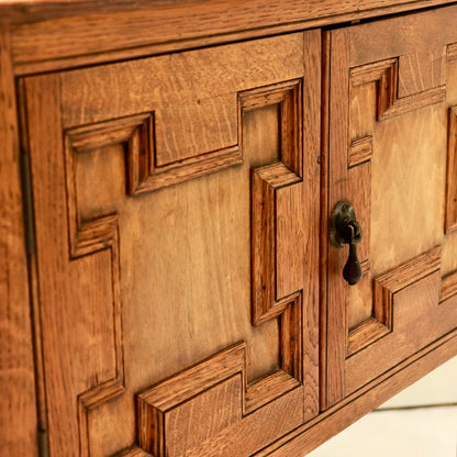 Petite Brutalist Oak Cupboard