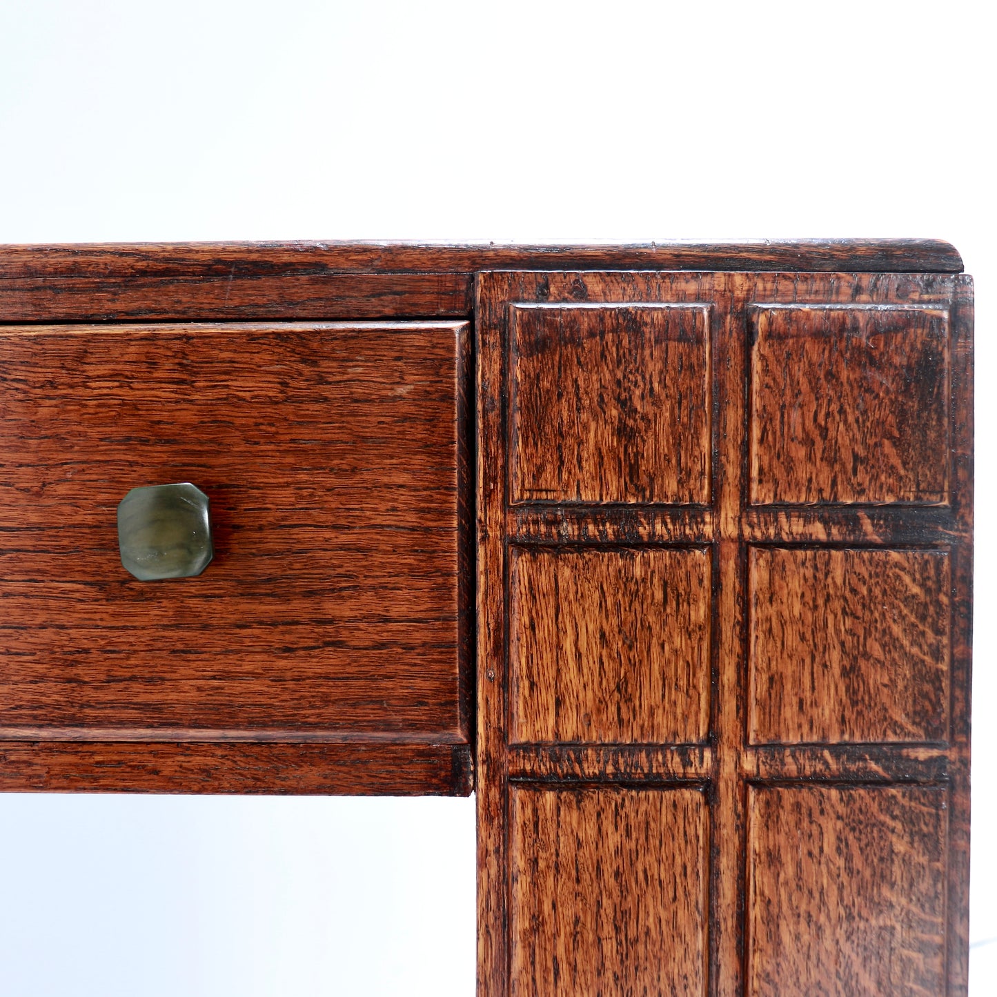 Art Deco Oak Kneehole Desk
