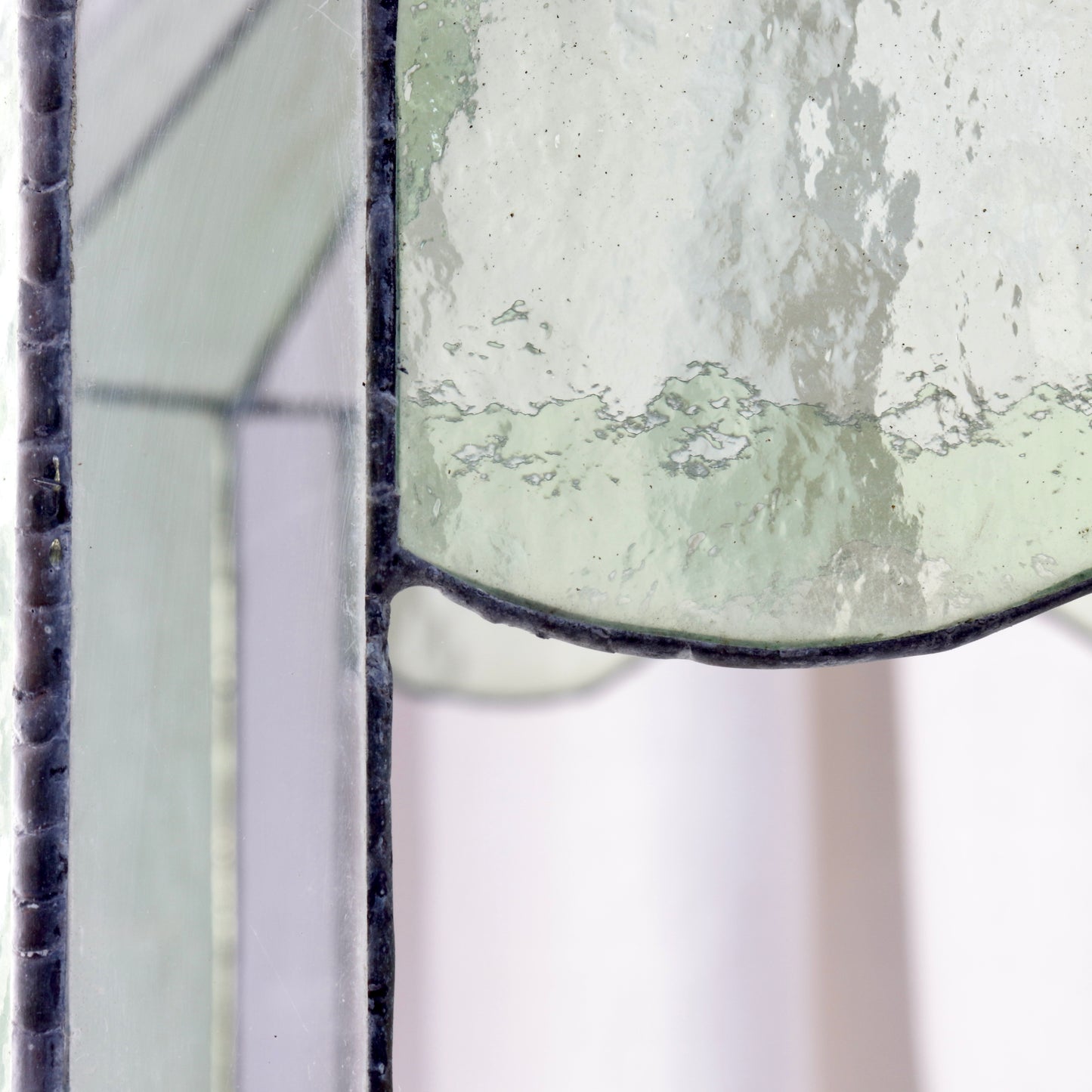 Sculptural leaded glass display case or terrarium
