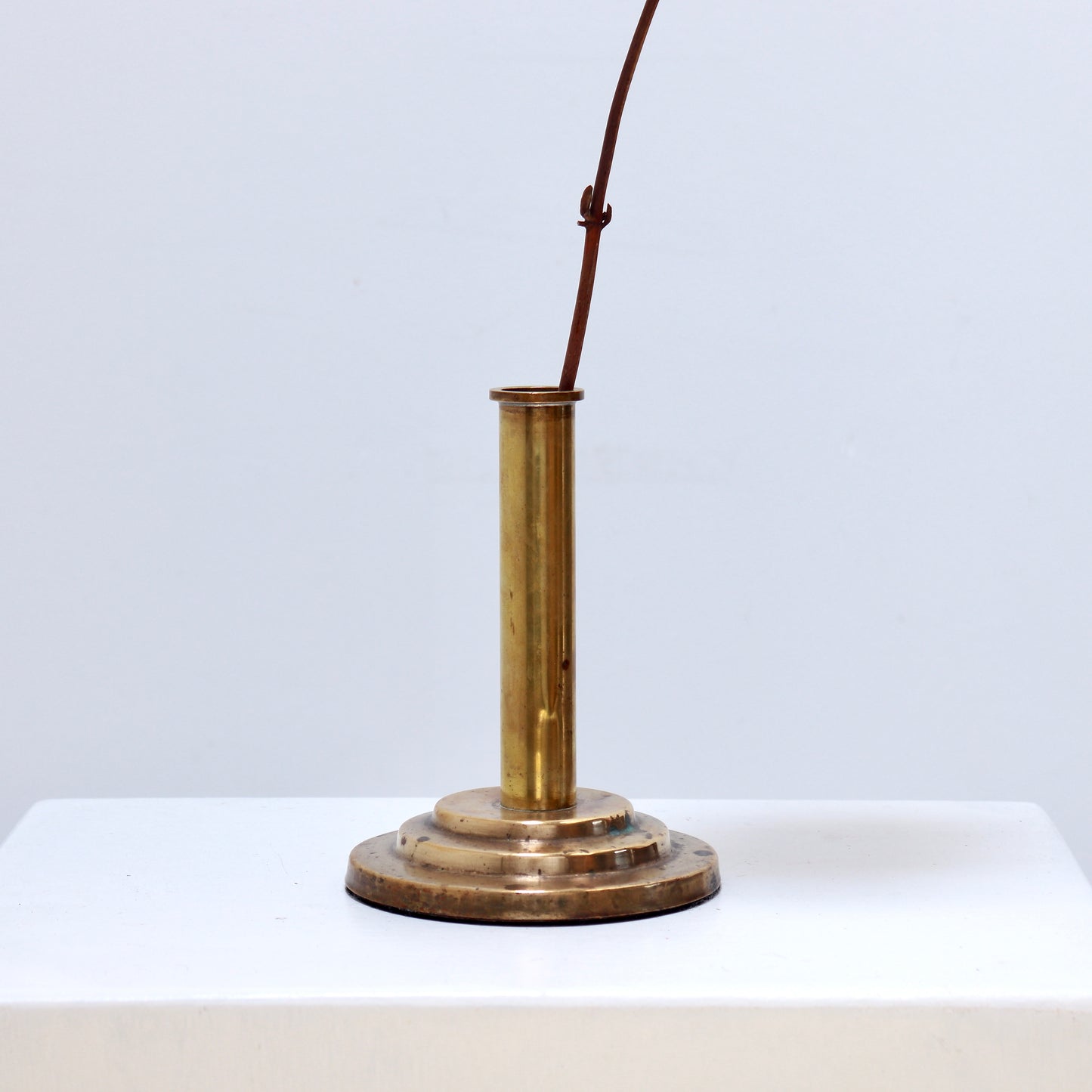 Sculptural Brass Bud Vase
