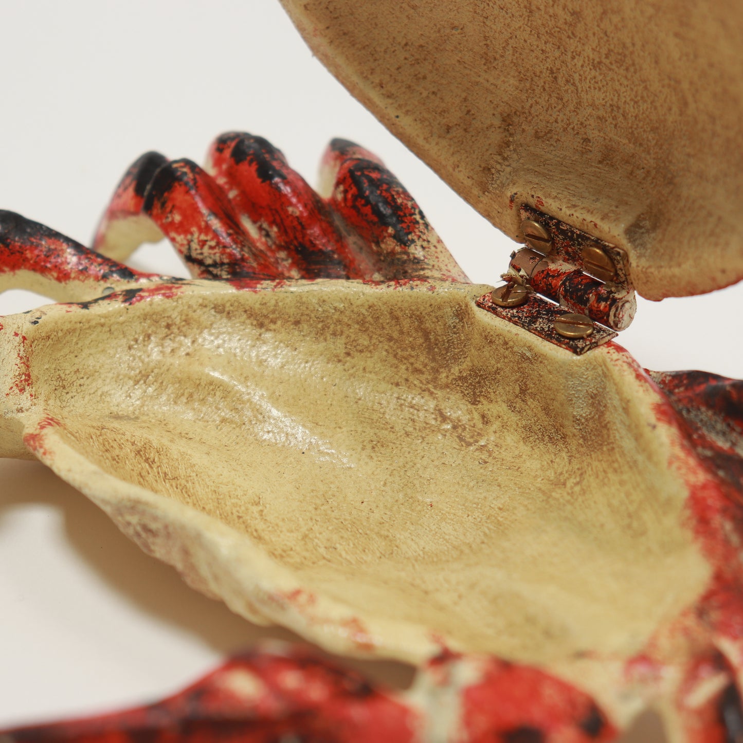 Painted Cast Iron Crab Casket