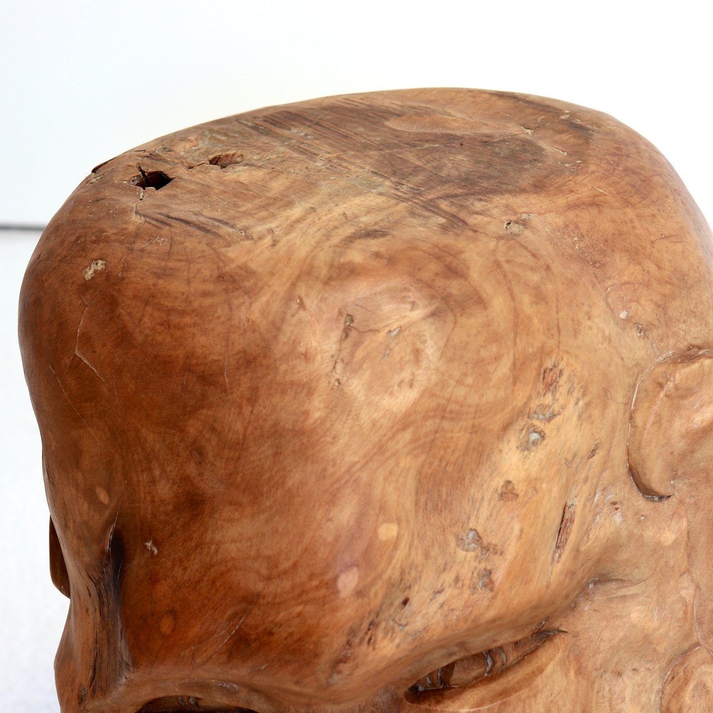Large Hand-Carved Sculptural Side Table