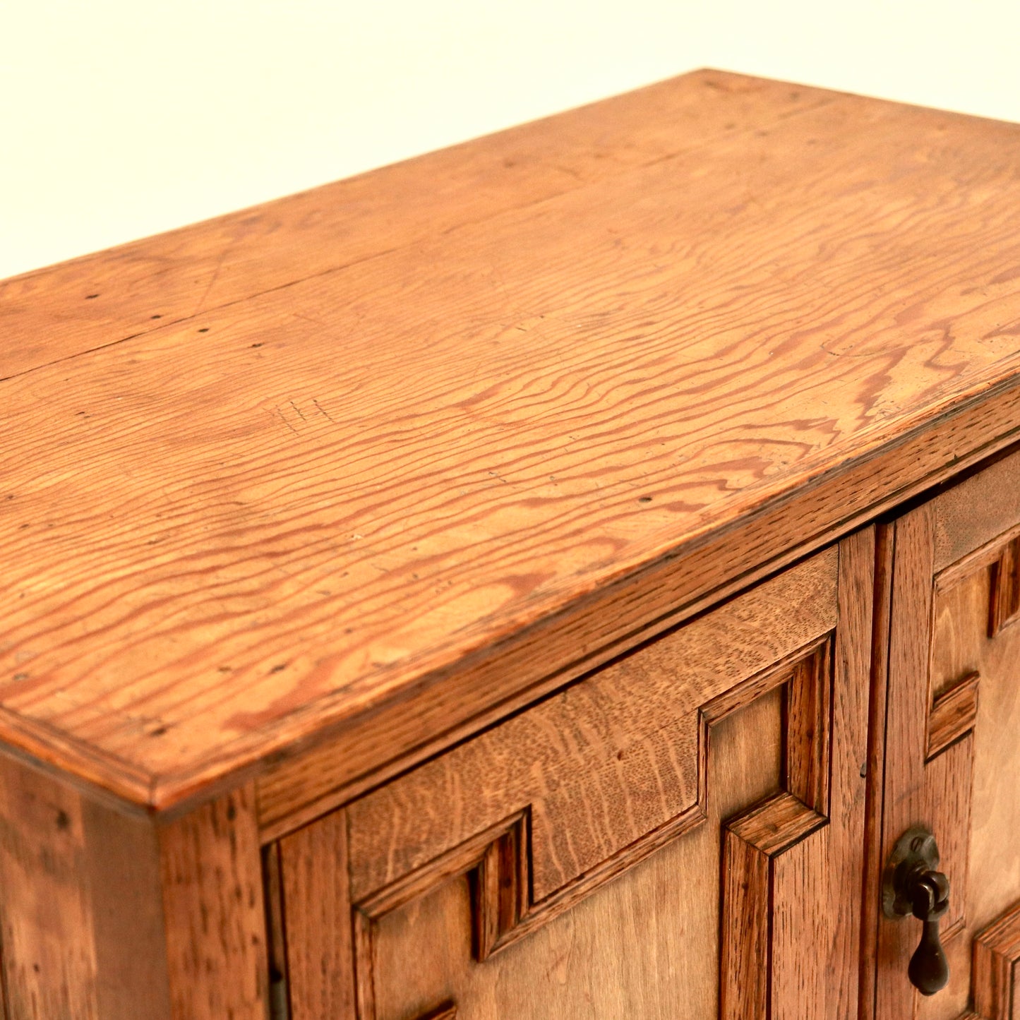 Petite Brutalist Oak Cupboard