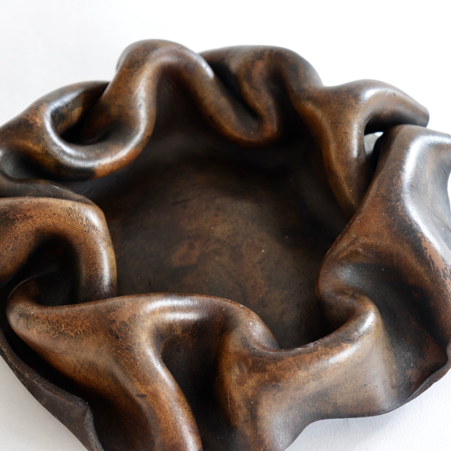 Vintage Leather Bowl